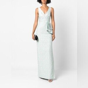 NWT! AIDAN MATTOX Jacquard Column Gown DRESS 8